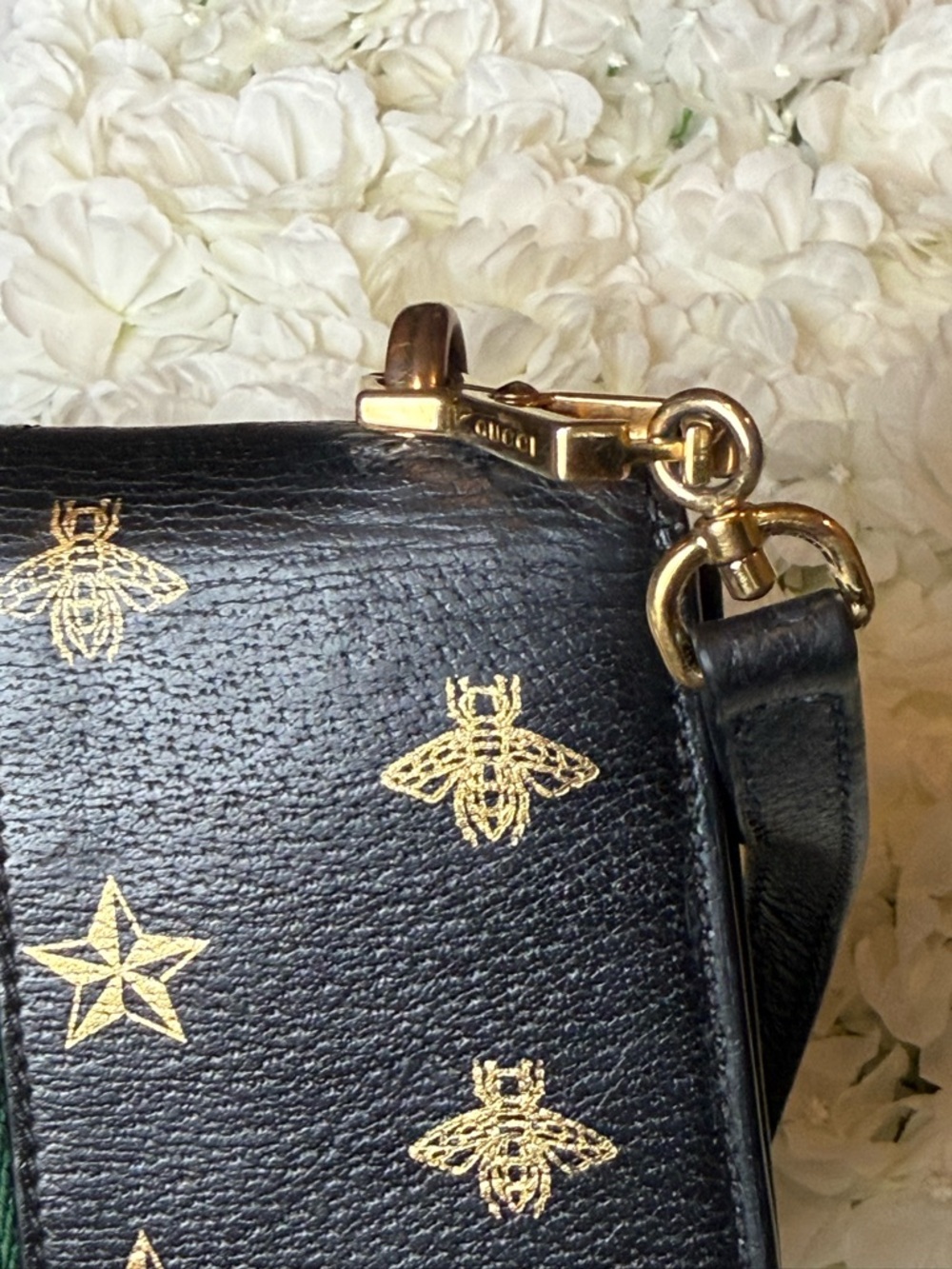 Gucci Sylvie Black Bee Crossbody Bag Authentic - Picture 14 of 16
